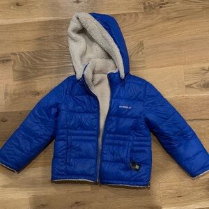 Kids Blue Puffer Jacket with Hood